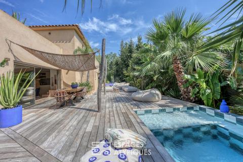 Villa contemporaine esprit bohème chic