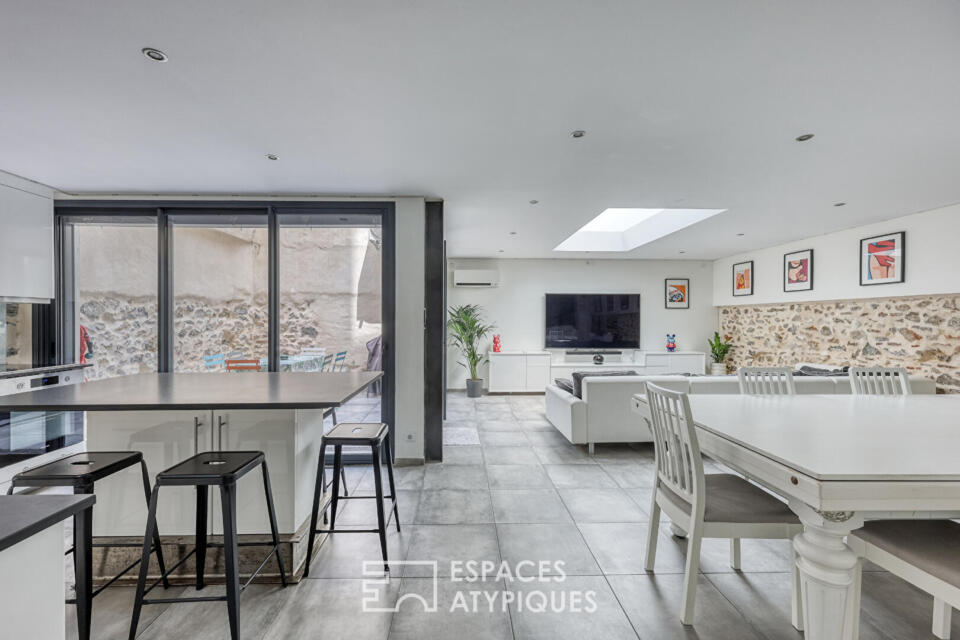 Appartement type loft avec patio