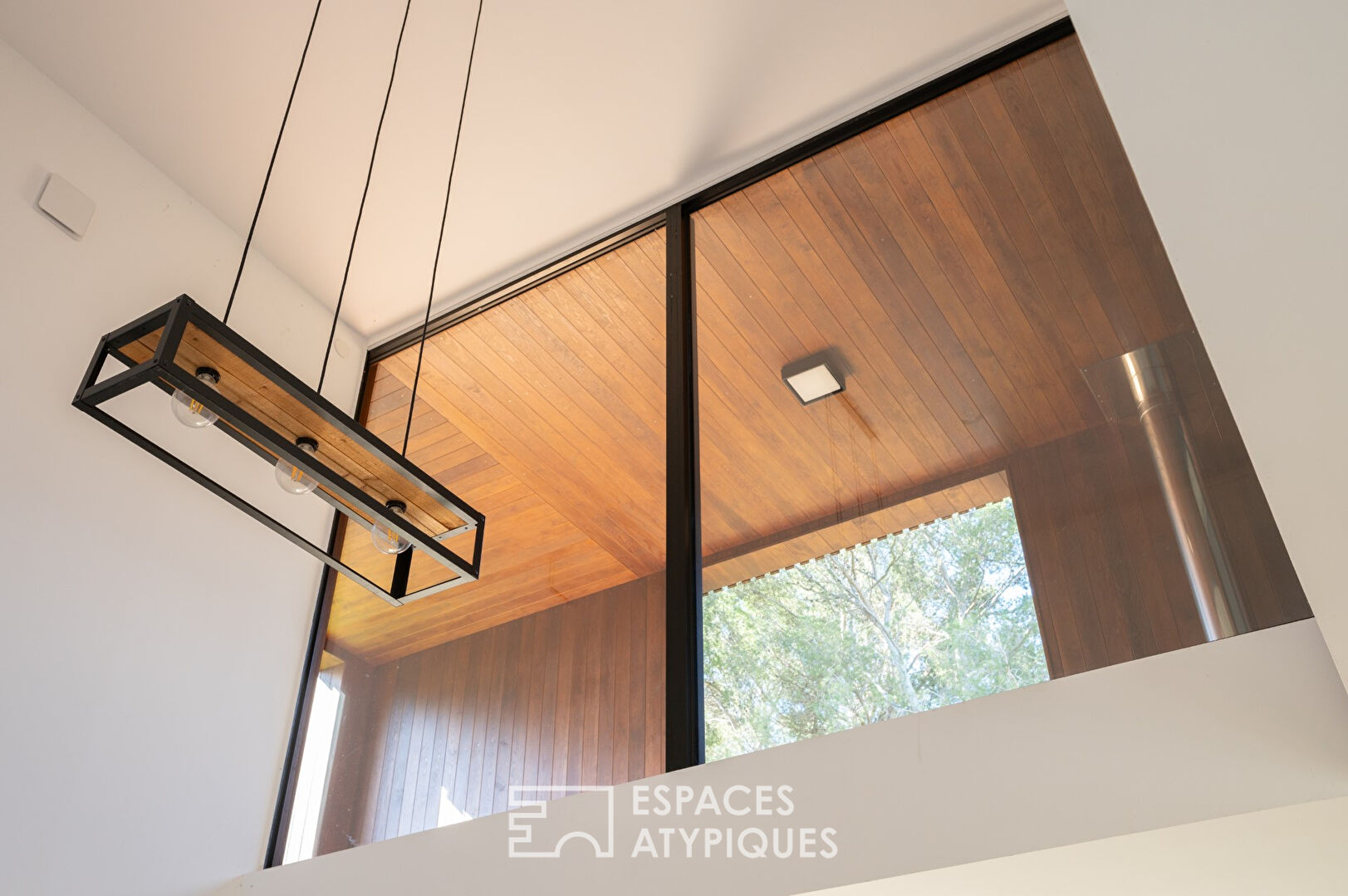 Contemporary wooden frame near the beach