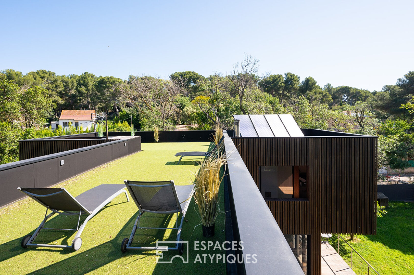 Contemporary wooden frame near the beach