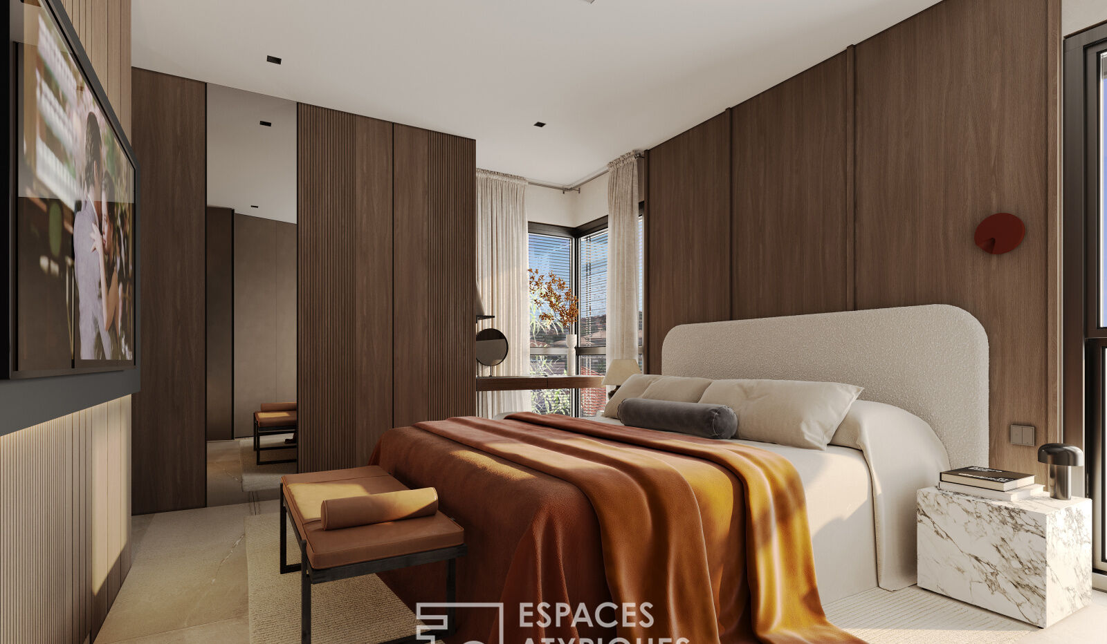 Atypical apartment with terrace and shops on foot