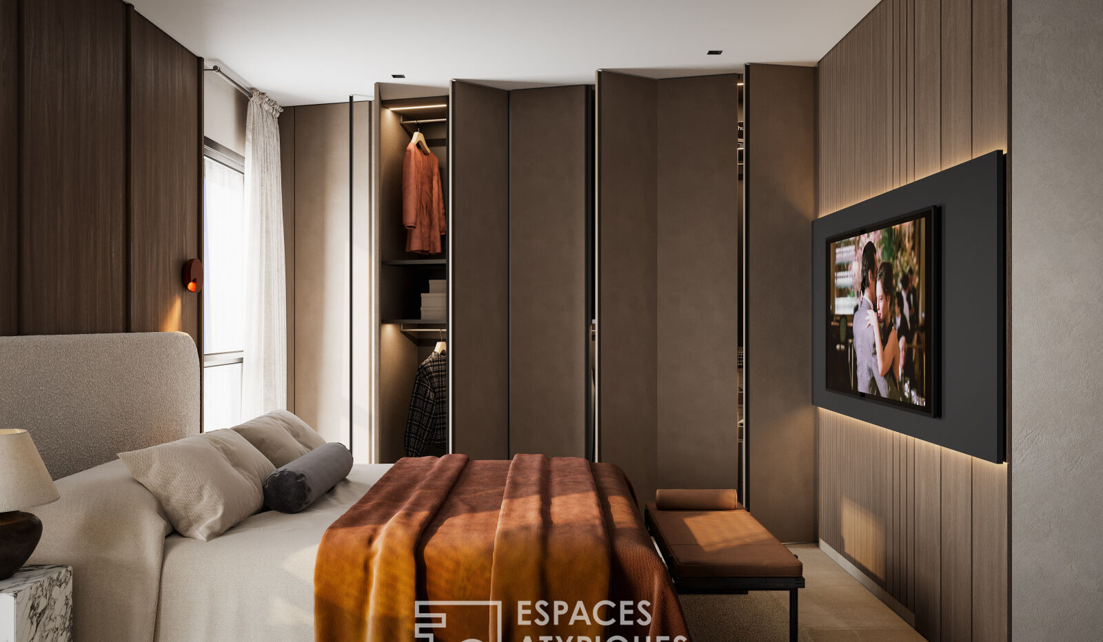 Atypical apartment with terrace and shops on foot