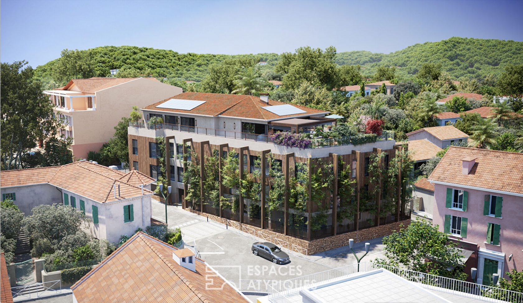Atypical apartment with terrace and shops on foot