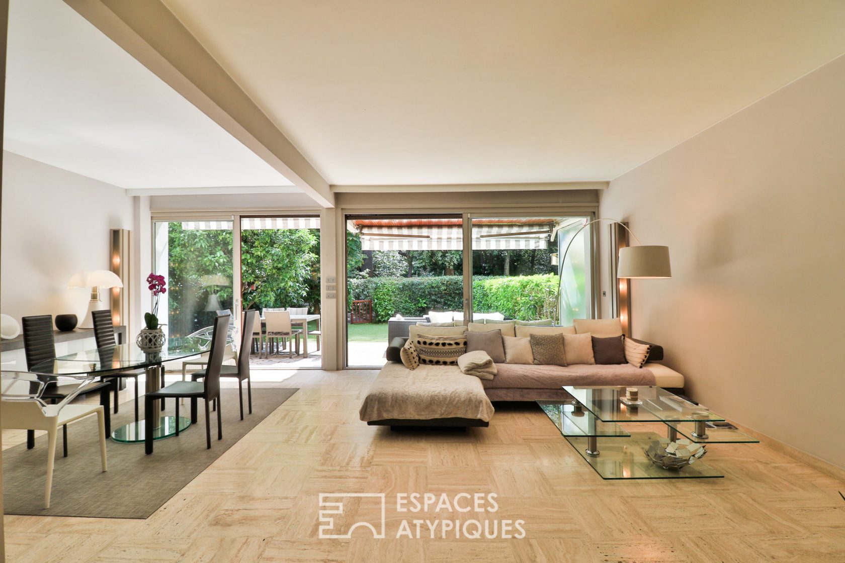 Garden level revisited in contemporary with terrace and studio