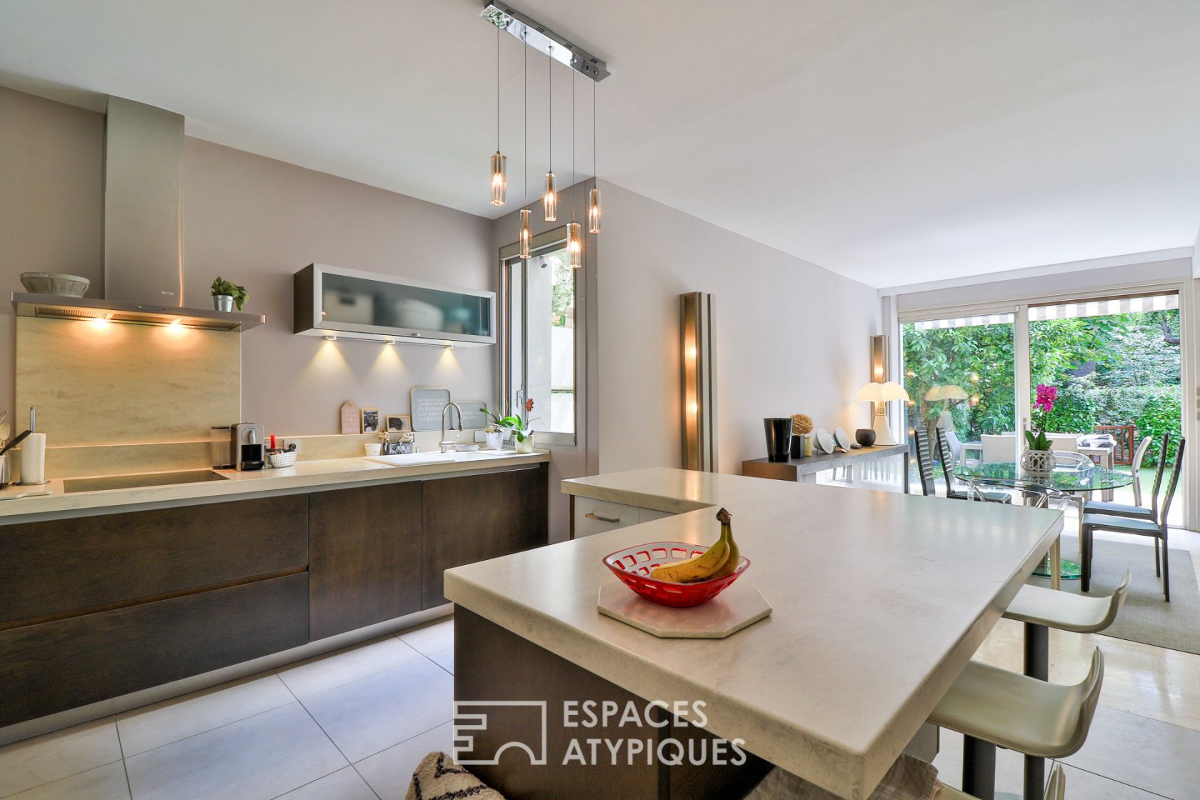 Garden level revisited in contemporary with terrace and studio