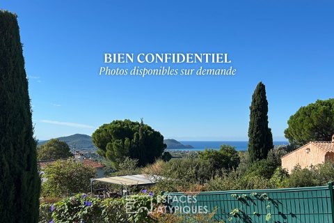 Single-storey Provençal villa with sea view and swimming pool