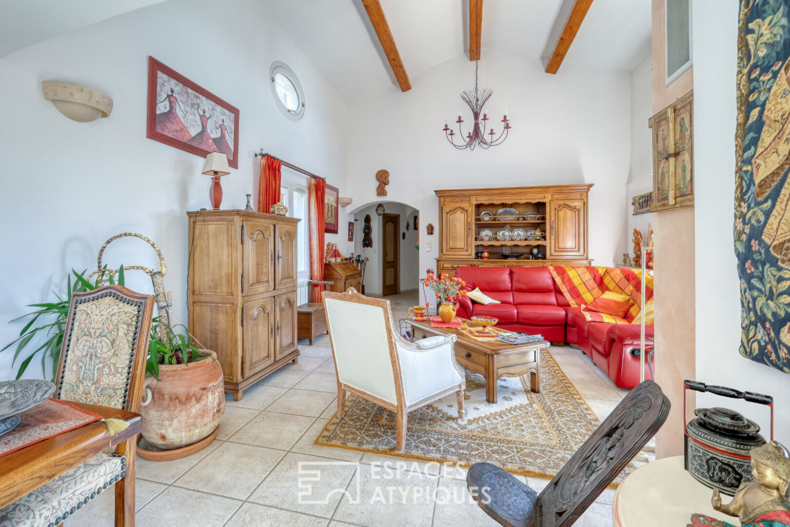 Villa provençale de plain-pied  avec vue mer et piscine