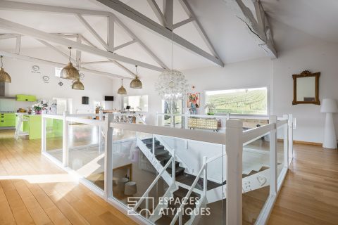 Ancien chai rénové avec piscine au coeur des vignes