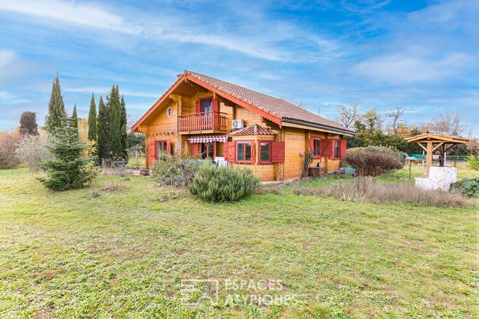 Chalet en bois au coeur de la campagne gaillacoise