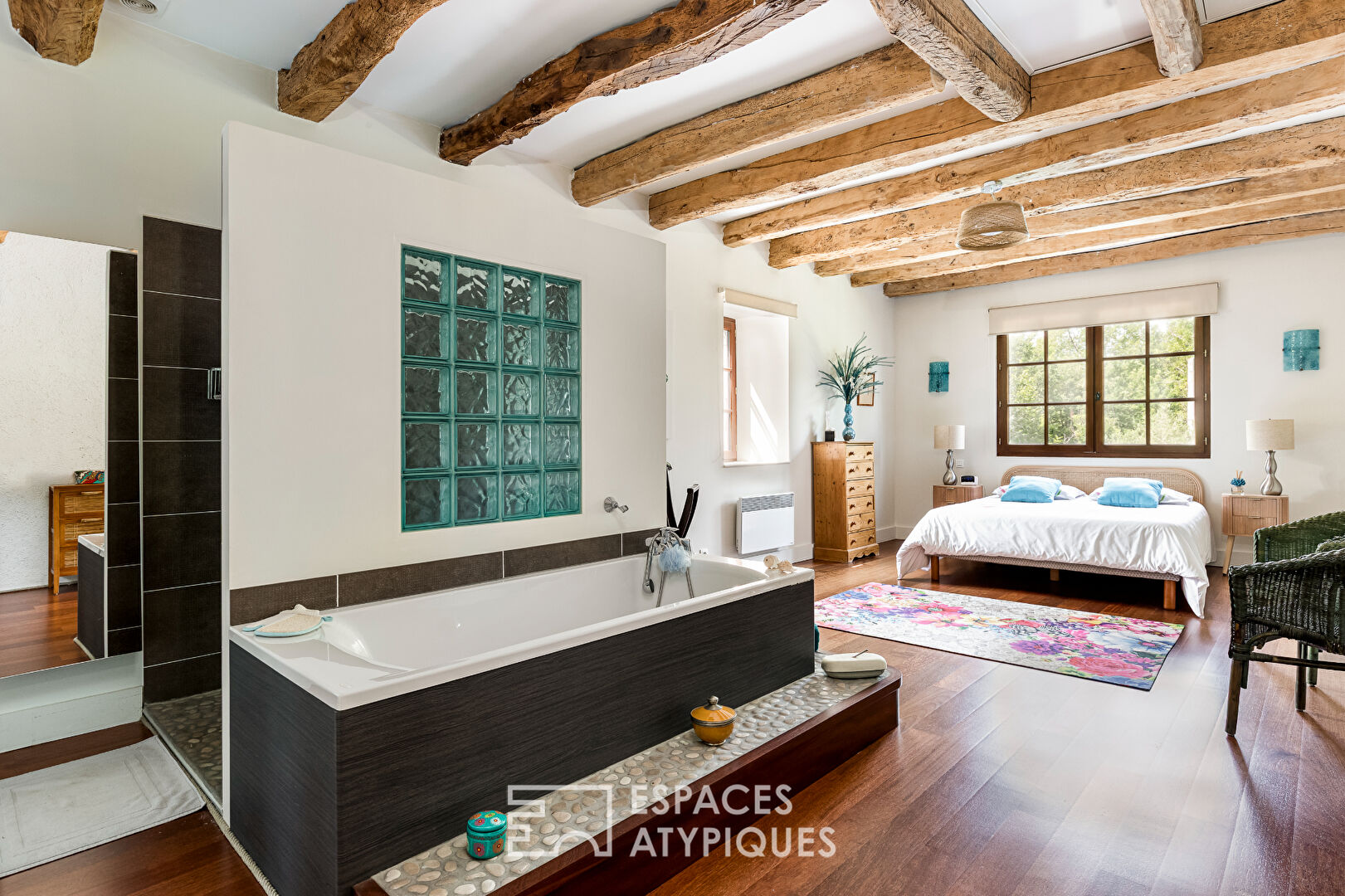 Character house with swimming pool