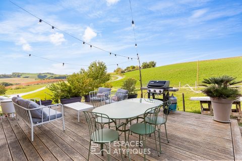 Duo of renovated houses with swimming pool