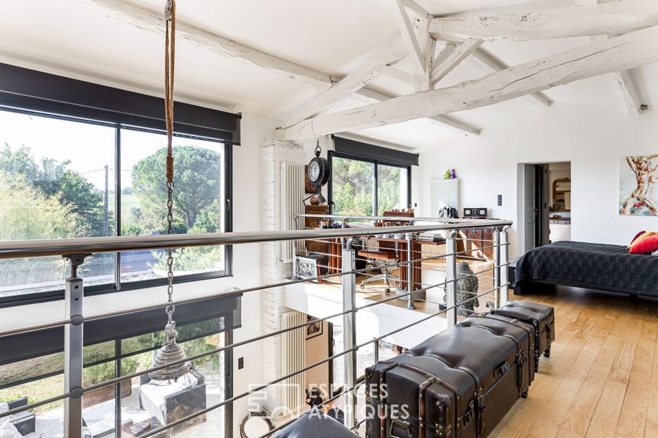 Longère avec piscine et parc arboré dans le Lauragais