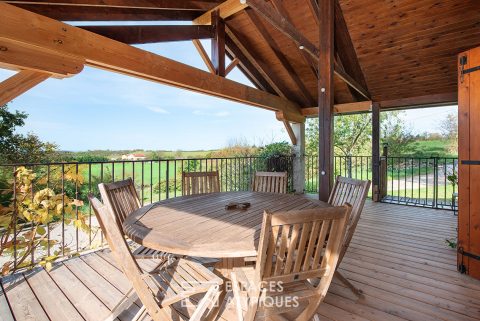 Property complex with holiday cottages and swimming pool in the Tarn countryside