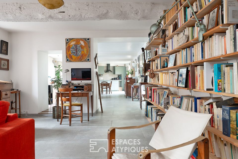 Maison de ville à l'esprit loft avec jardin et atelier indépendant