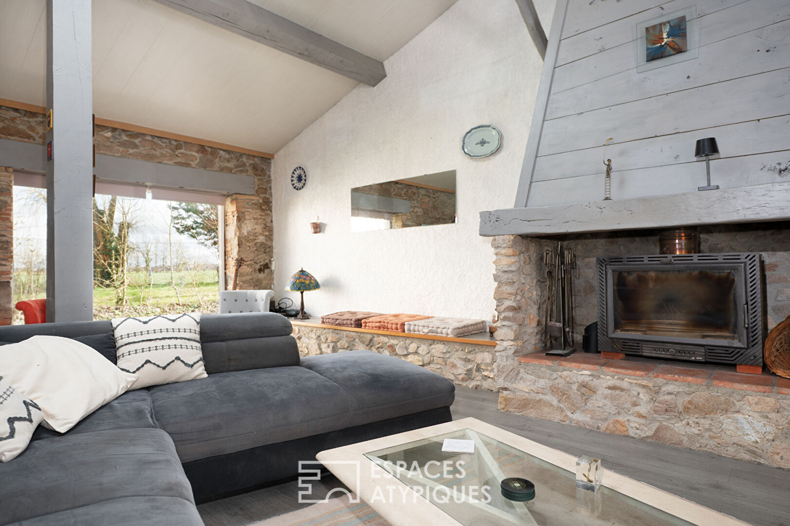 Former sheepfold built of local stone with swimming pool