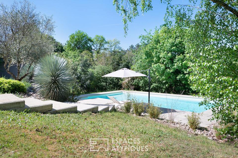 Maison avec piscine sur les hauteurs d'ALBI dans un écrin de verdure