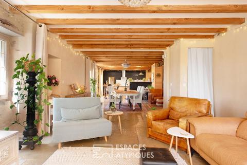 Propriété rénovée avec gîte, salle de réception et vue dégagée sur la campagne tarnaise