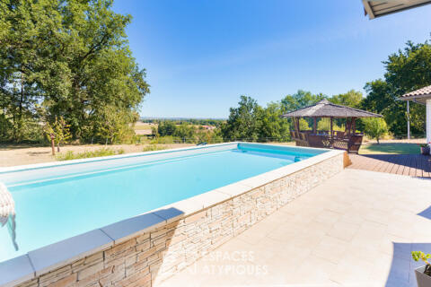 Villa de plain pied avec vue dominante aux portes de GAILLAC