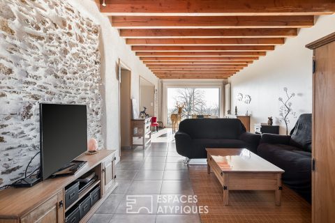 Stone real estate complex in the Tarn countryside