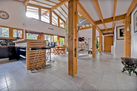 Bright villa in pine forest with pool