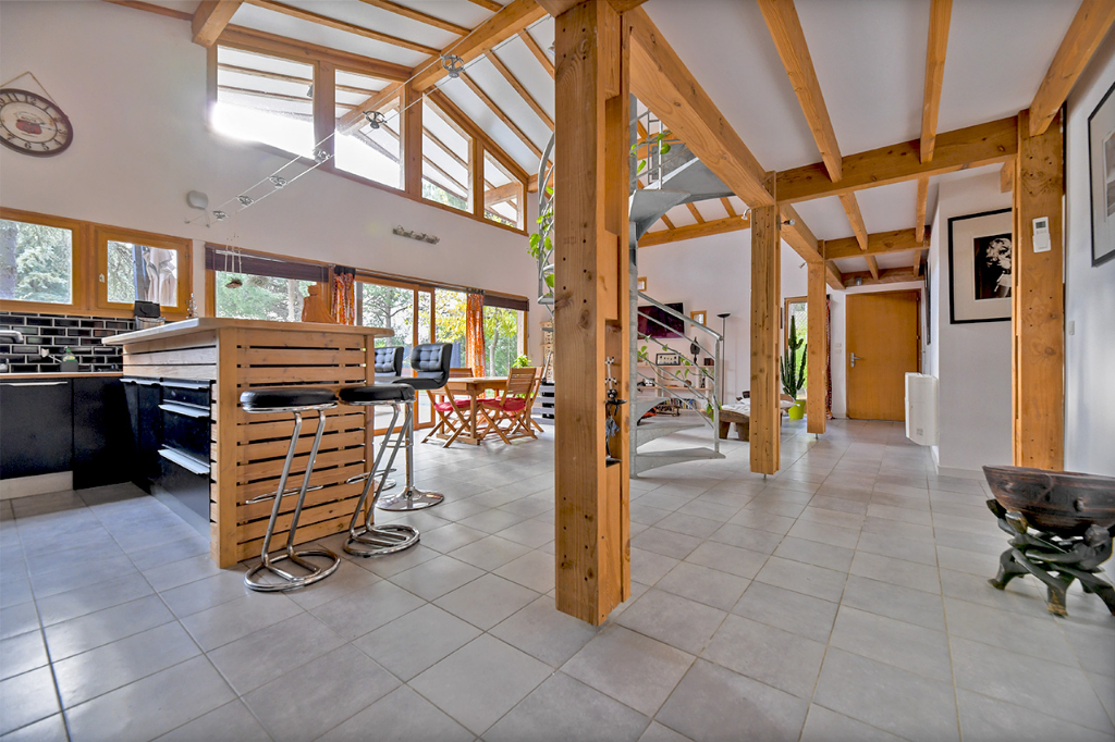Bright villa in pine forest with pool