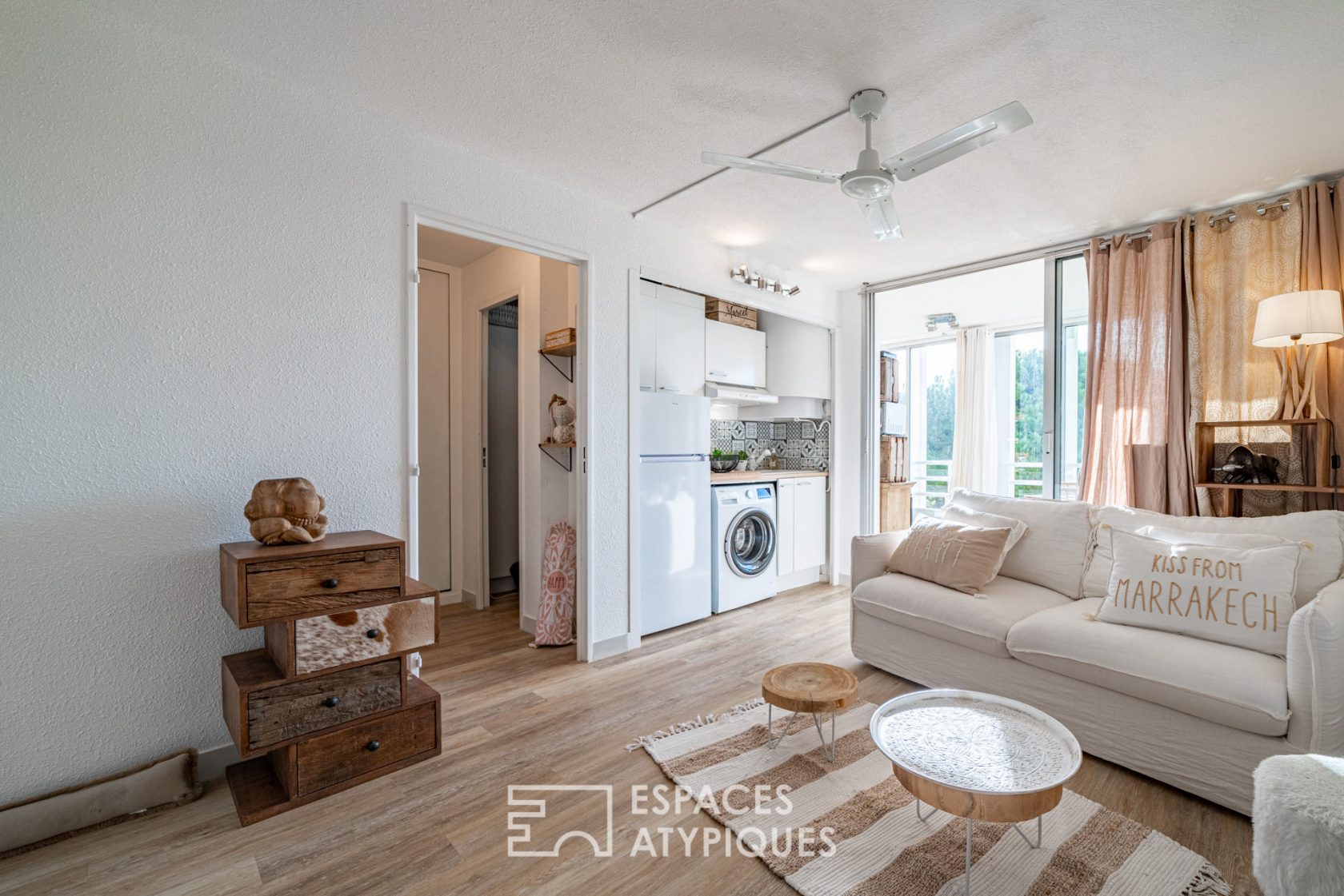 Bright studio by the sea