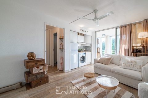 Bright studio by the sea