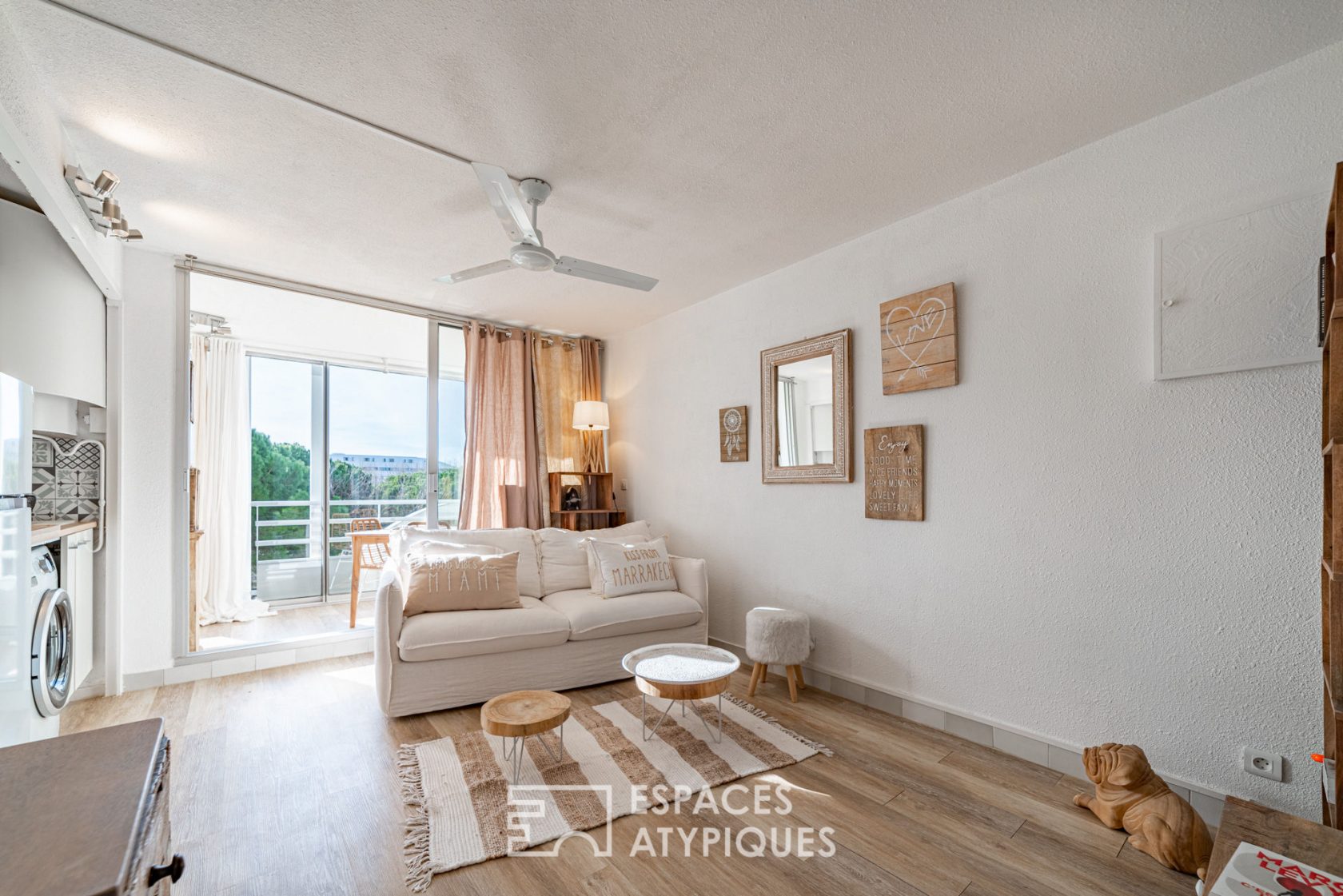 Bright studio by the sea