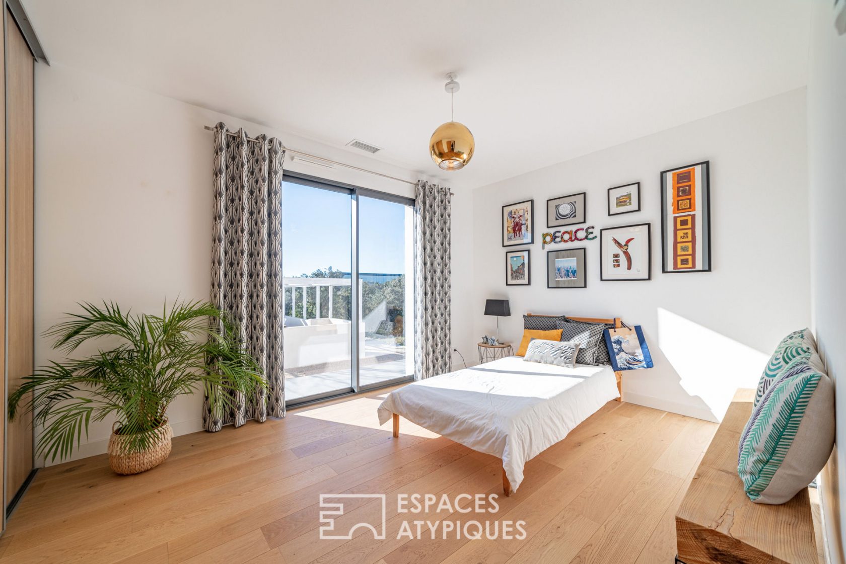 Villa contemporaine vue dégagée