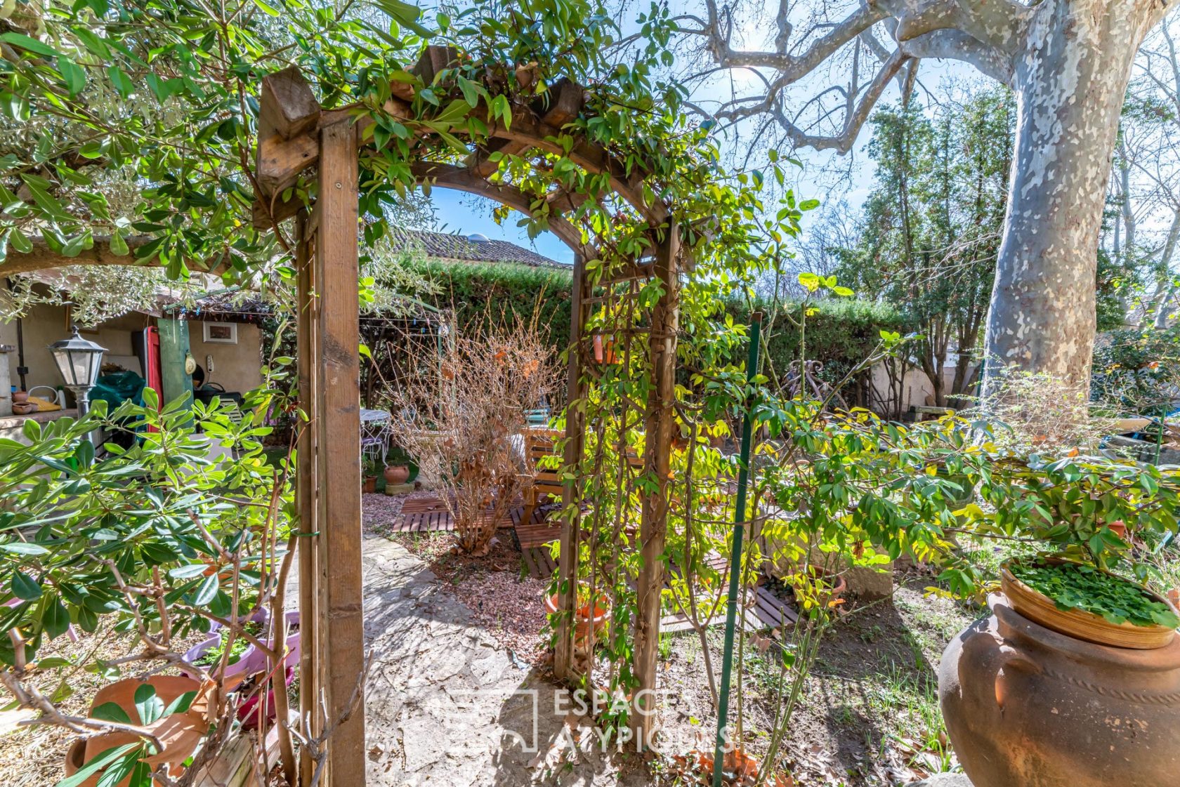 Bright apartment and its garden