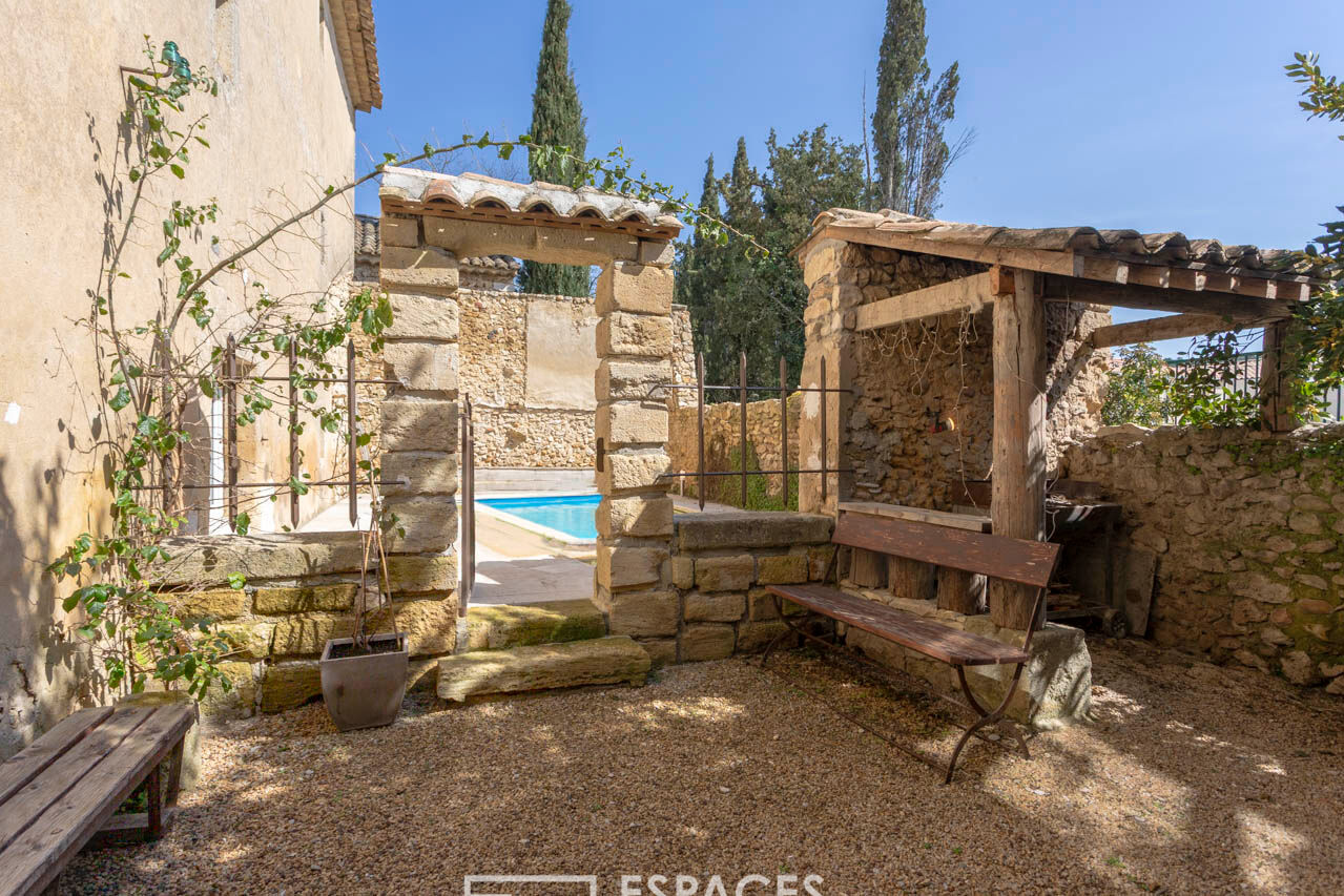 Warm renovated farmhouse near Uzès with swimming pool