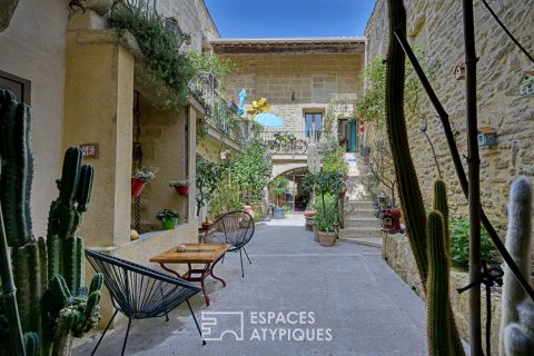 Chaleureuse maison meublée en coeur de village avec jardin