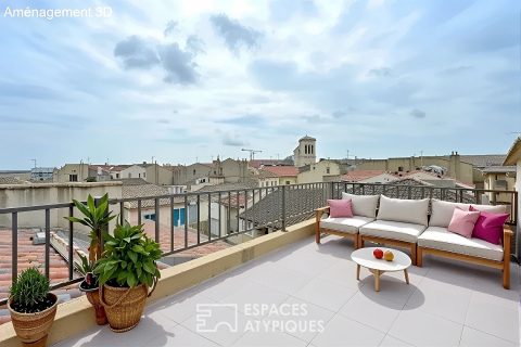 Appartement de caractère avec vue imprenable sur Nîmes