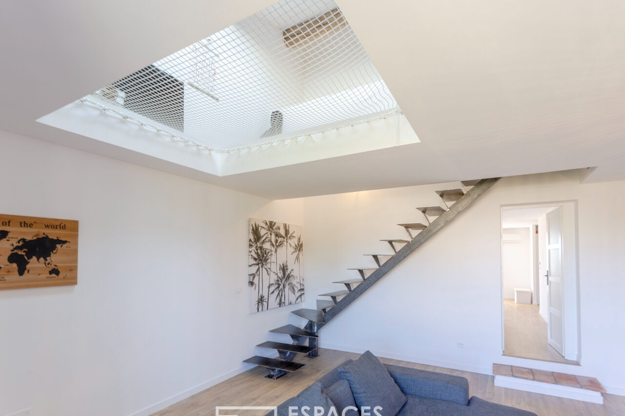 Singulière grange viticole rénovée avec piscine