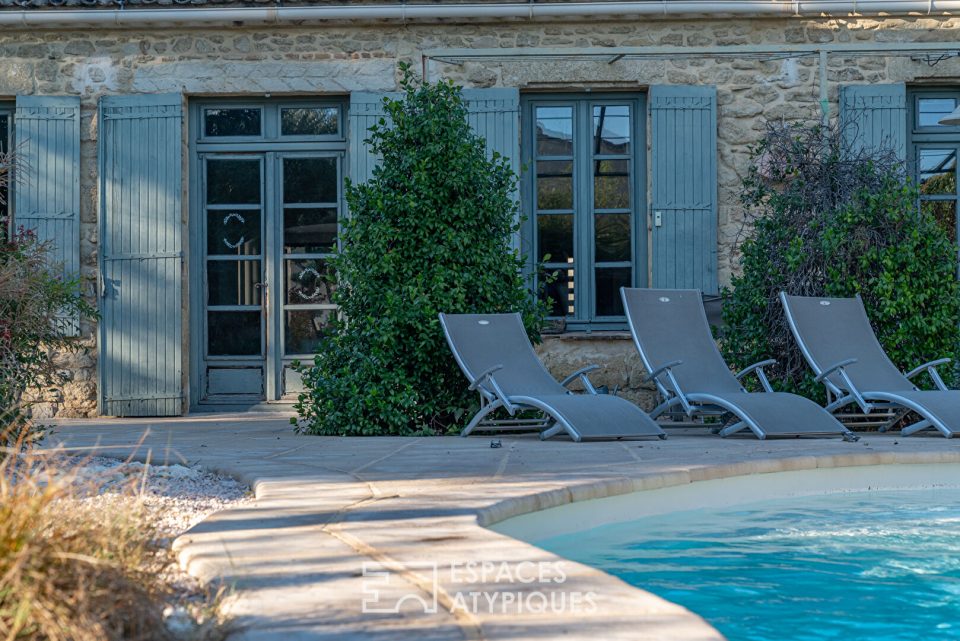 30670 AIGUES VIVES - Sublime bergerie rénovée avec piscine - Réf. 1093