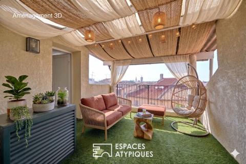 Confortable duplex de 89m2 avec terrasse et vue