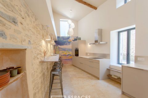 Superb renovated village house between Uzès and Avignon