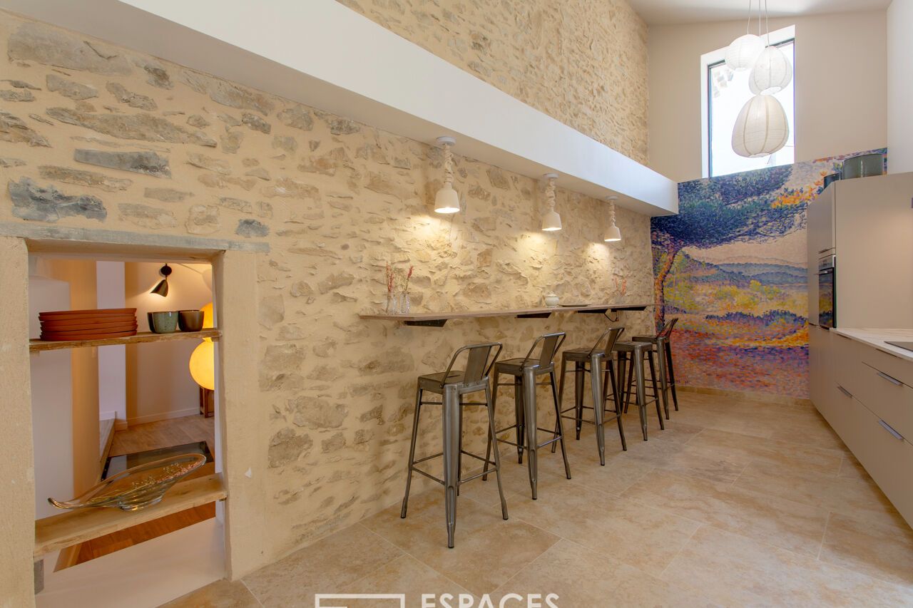 Superb renovated village house between Uzès and Avignon