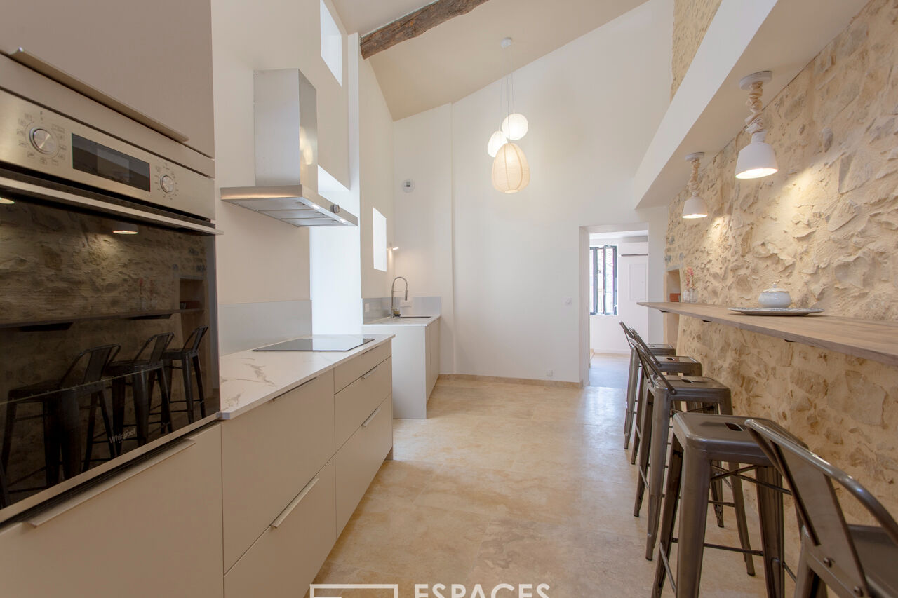 Superb renovated village house between Uzès and Avignon