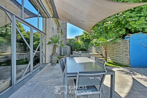 L’esprit Loft d’une ancienne grange réinventée avec piscine
