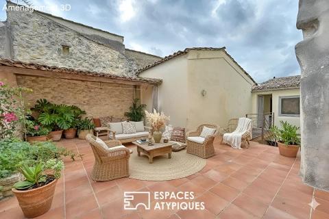 Maison ancienne et sa terrasse secrète