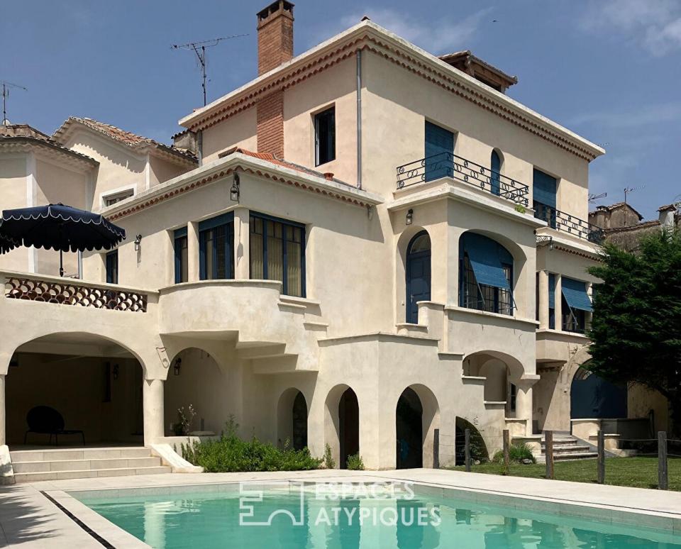 Demeure de caractère avec piscine: l'élégance Art Déco