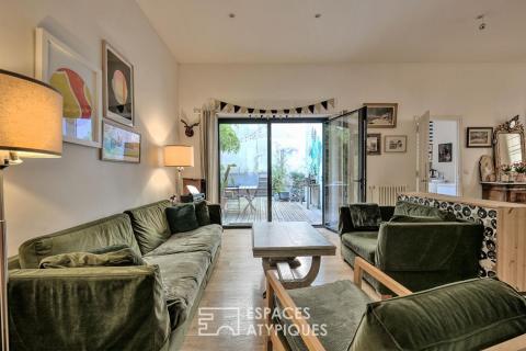 Maison de ville conviviale, extérieur et bassin quartier Carnot