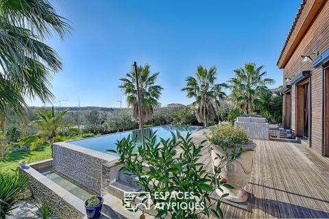 Chaleureuse maison à ossature bois avec vue