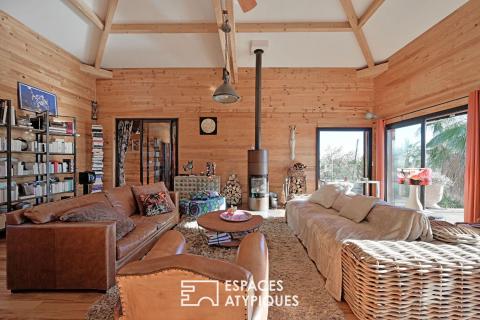 Chaleureuse maison à ossature bois avec vue