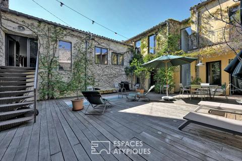 Maison de ville avec cour intérieure et piscine quartier Révolution