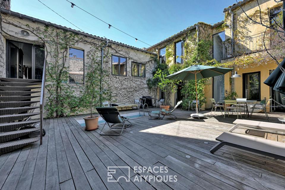 Maison de ville avec cour intérieure et piscine quartier Révolution