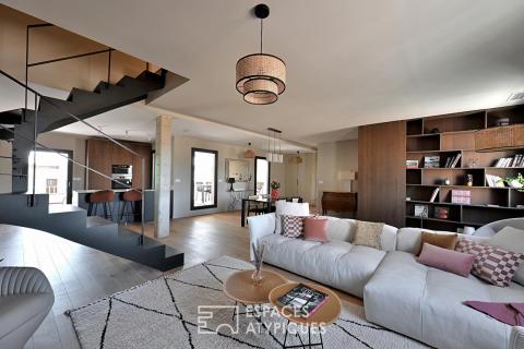 Duplex en dernier étage avec terrasses, vue, ascenseur et garage