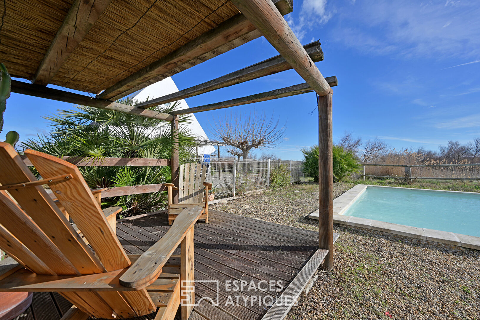 Maison de Gardian contemporaine en petite Camargue