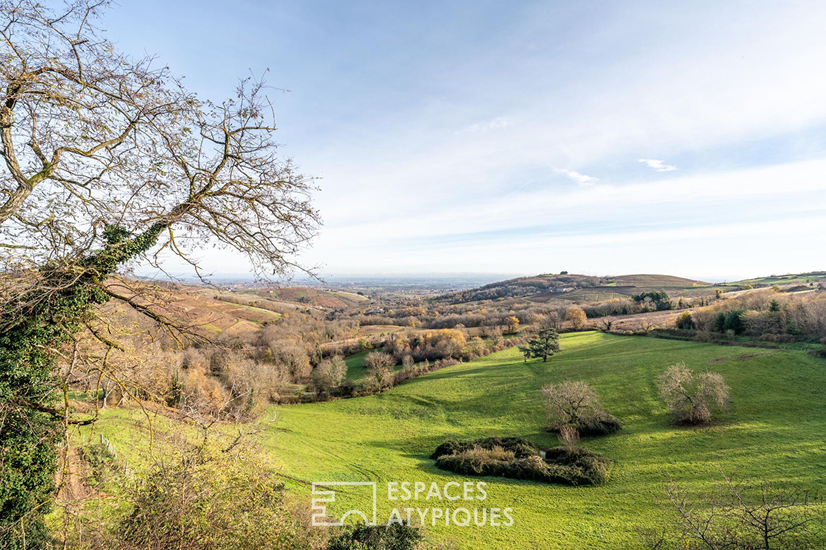 Château à rénover avec vue panoramique sur les monts du Beaujolais